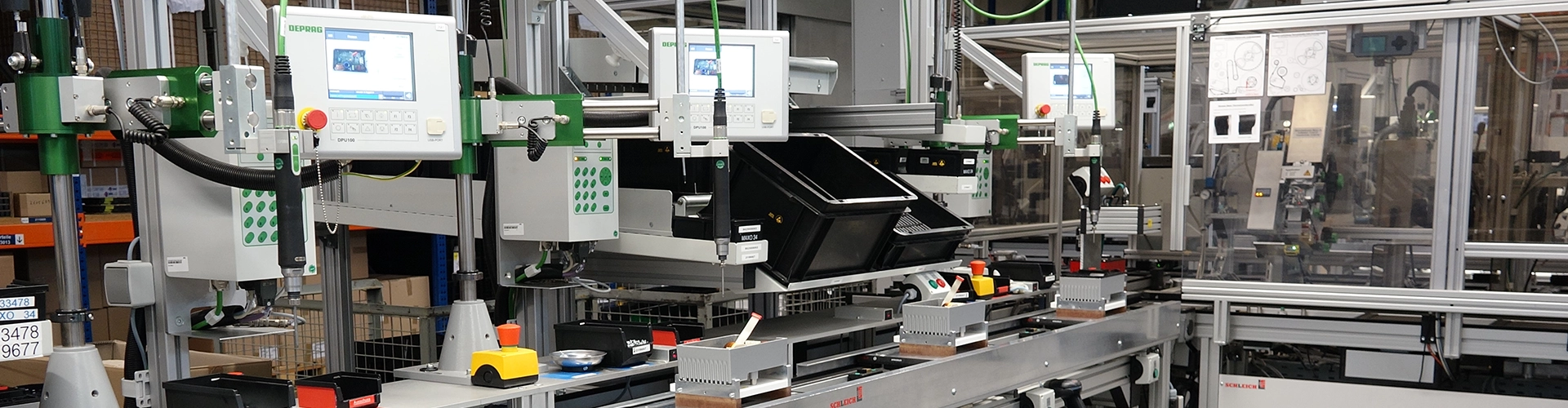 Schleich motor testing system installed in a production line
